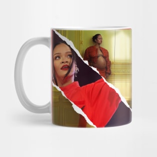 Collage art Rihanna colorfull Mug